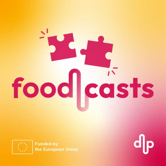 FOODCastS logo with 2 puzzle pieces