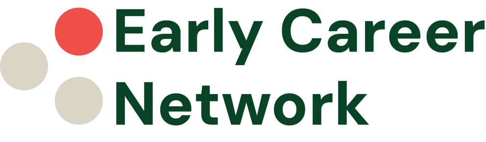 Logo of three dots with text "Early Career Network"